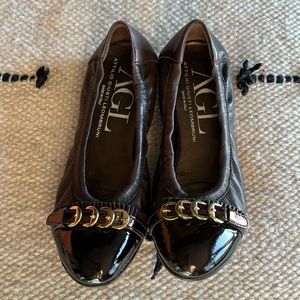 AGL Attila Giusti Leombruni Brown Ballet Flats size 36